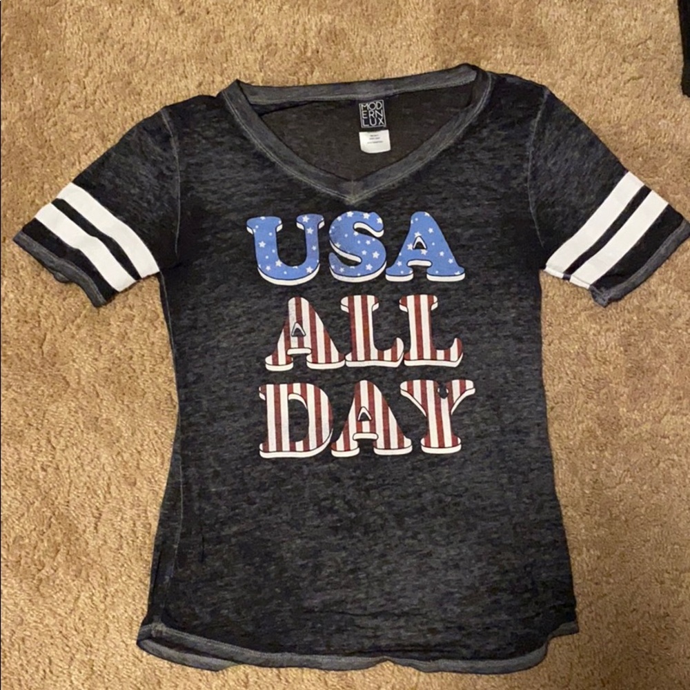 modern lux 4th of july t-shirt